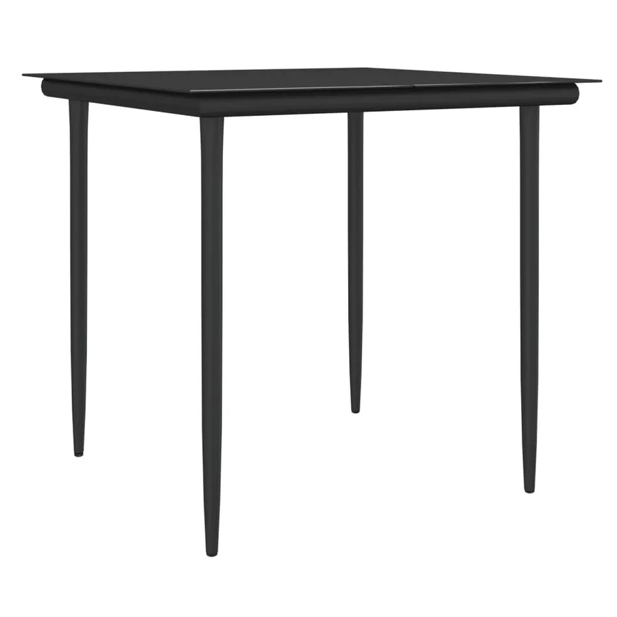 Ensemble à manger de jardin 3 pcs coussins résine tressée acier - 6