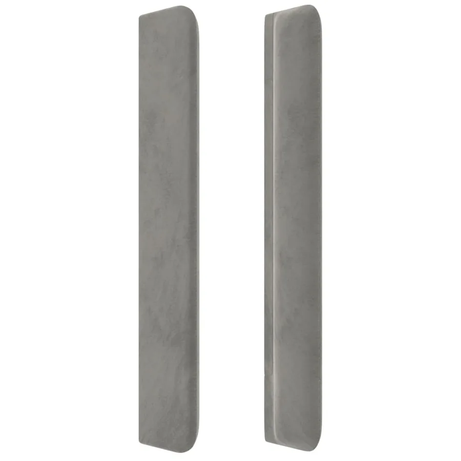 Tête de lit avec oreilles Gris clair 103x16x118/128 cm Velours - 4