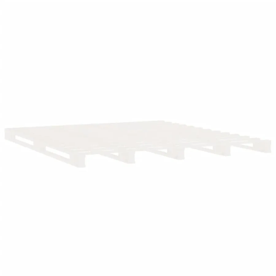 Cadre de lit sans matelas blanc 160x200 cm bois de pin massif - 6