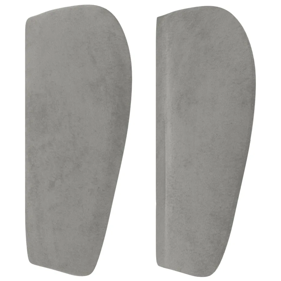 Tête de lit avec oreilles Gris clair 103x23x78/88 cm Velours - 4