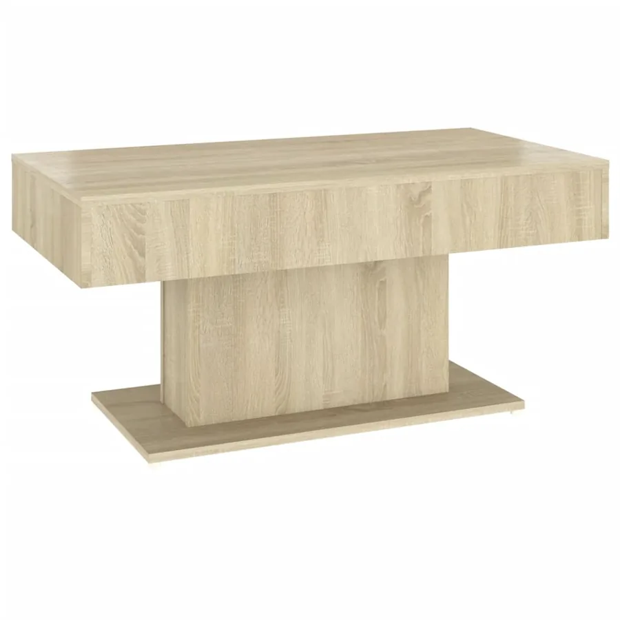 Table basse chêne sonoma 96x50x45 cm bois d'ingénierie - 2