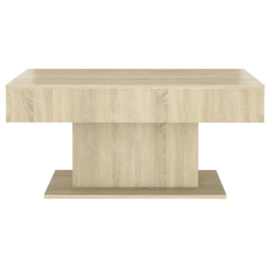 Table basse chêne sonoma 96x50x45 cm bois d'ingénierie - 4