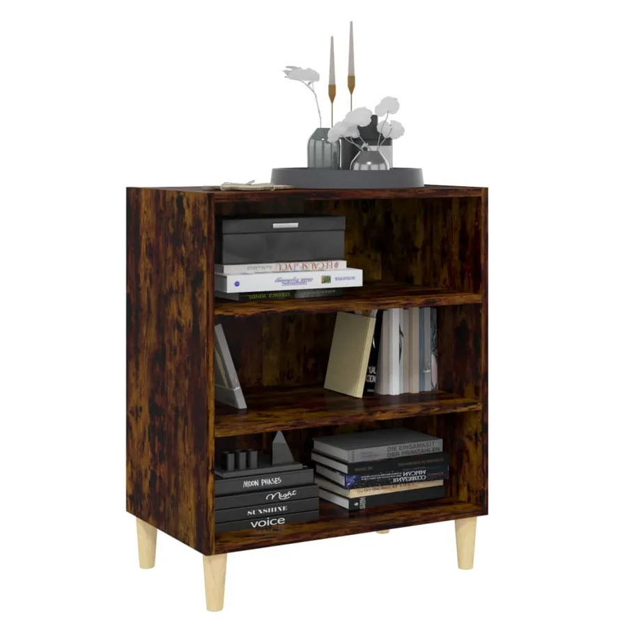 Buffet chêne fumé 57x35x70 cm bois d'ingénierie - 3