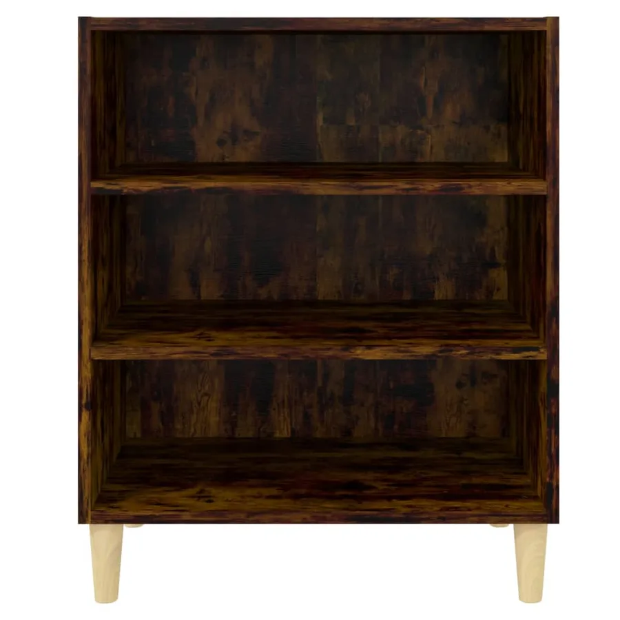 Buffet chêne fumé 57x35x70 cm bois d'ingénierie - 4