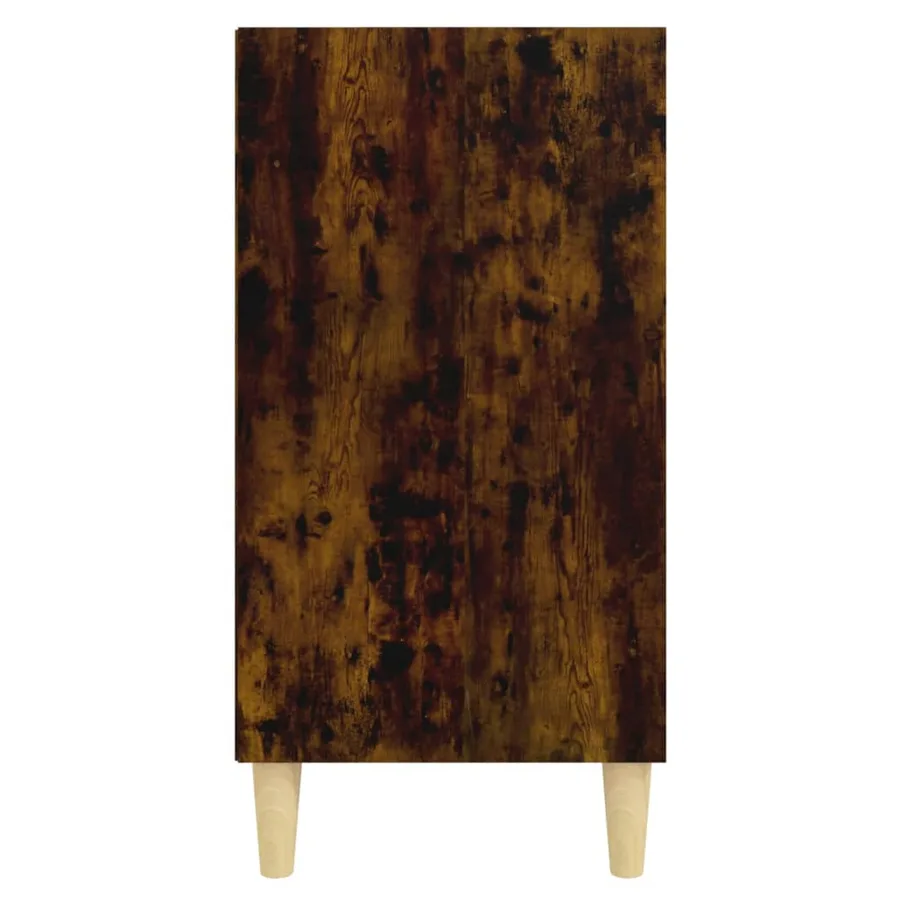 Buffet chêne fumé 57x35x70 cm bois d'ingénierie - 5