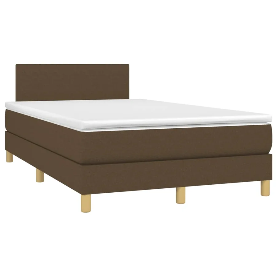 Sommier à lattes de lit avec matelas Marron foncé 120x200 cm - 3