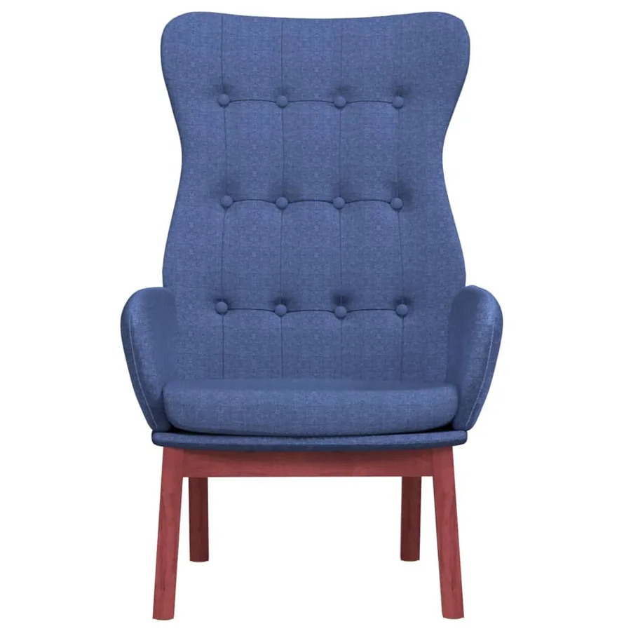 Chaise de relaxation Bleu Tissu - 3