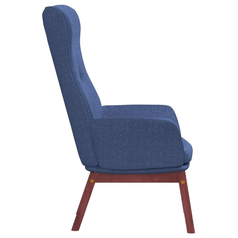 Chaise de relaxation Bleu Tissu - 4