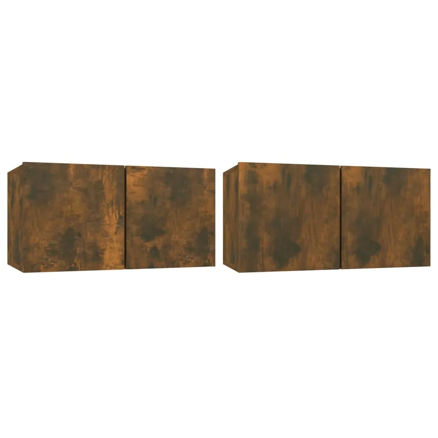 Ensemble de meubles TV 4 pcs Chêne fumé Bois d'ingénierie - 4