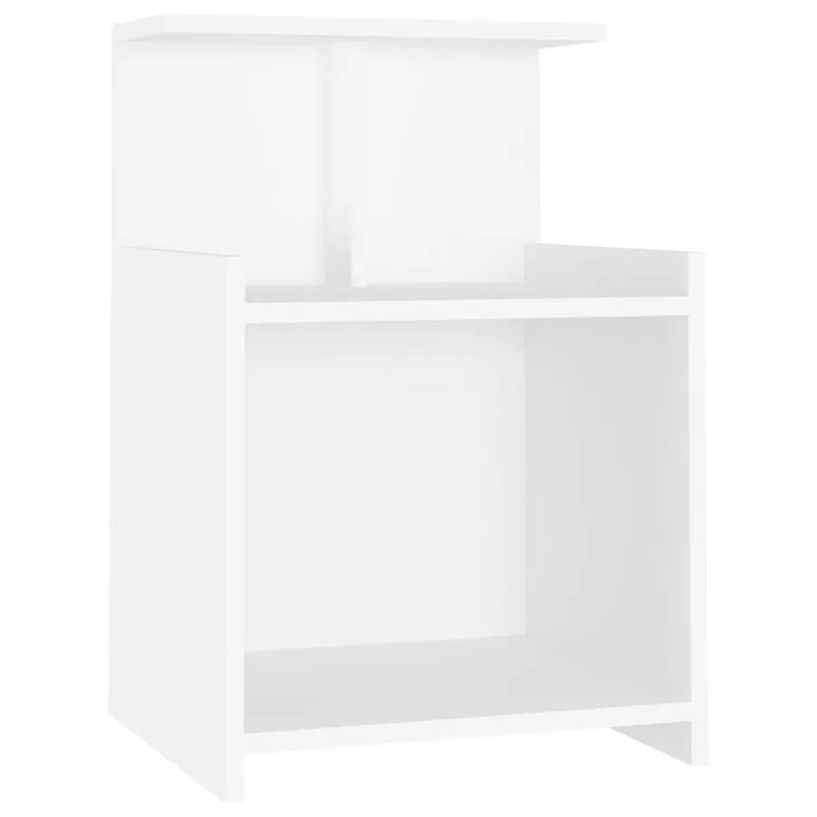 Table de chevet Blanc 40x35x60 cm Aggloméré - 2