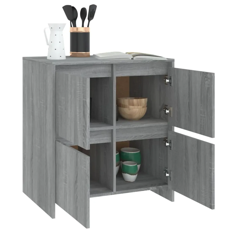 Buffet Sonoma gris 70x41x75 cm Bois d'ingénierie - 6