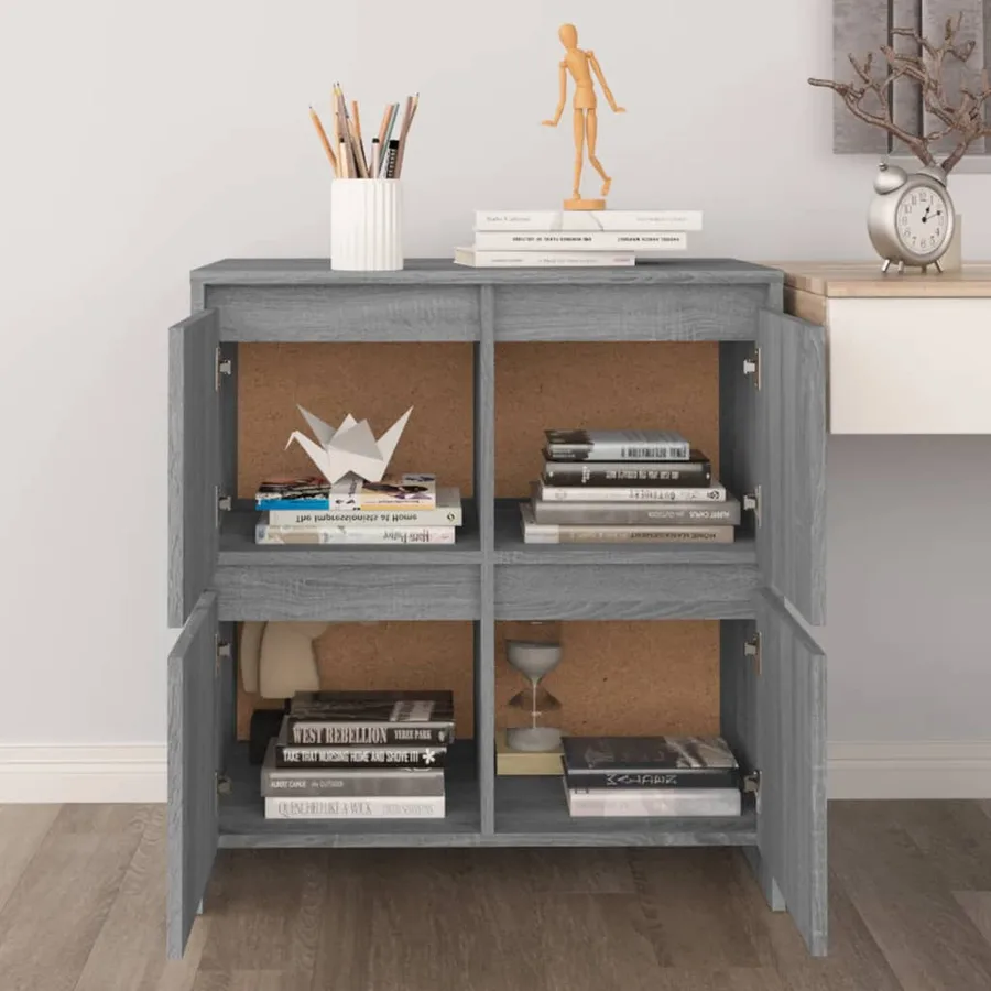 Buffet Sonoma gris 70x41x75 cm Bois d'ingénierie - 9