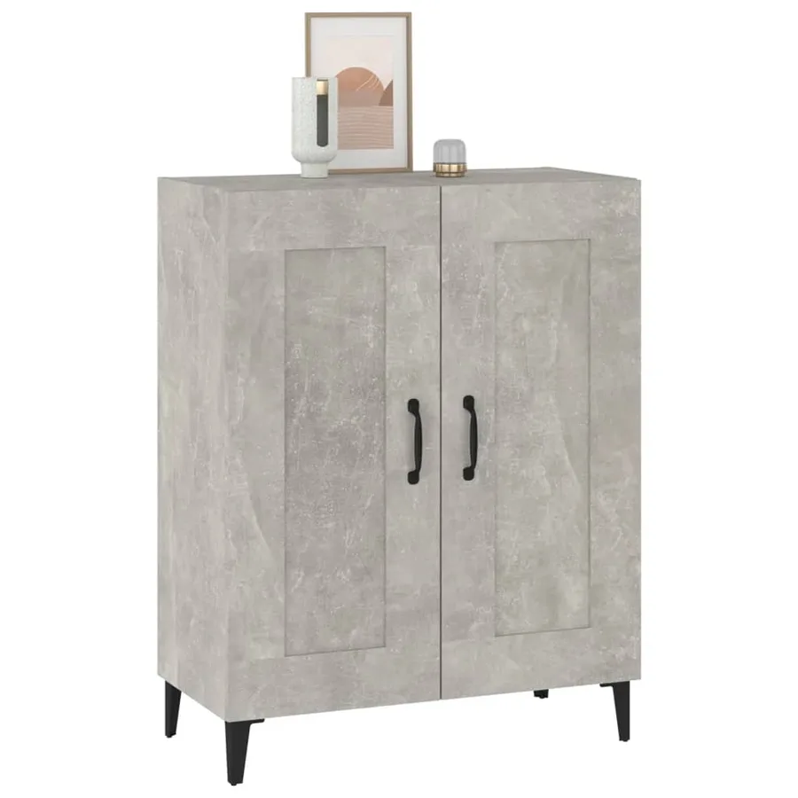 Buffet Gris béton 69,5x34x90 cm Bois d'ingénierie - 5