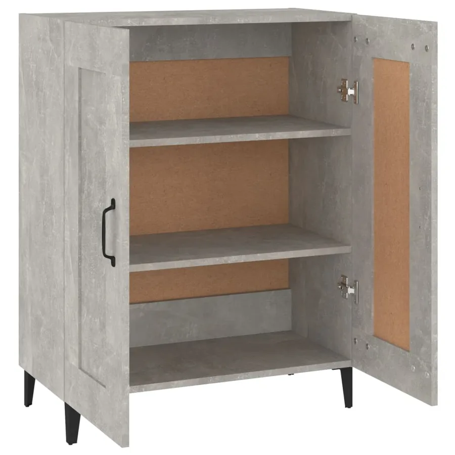 Buffet Gris béton 69,5x34x90 cm Bois d'ingénierie - 7