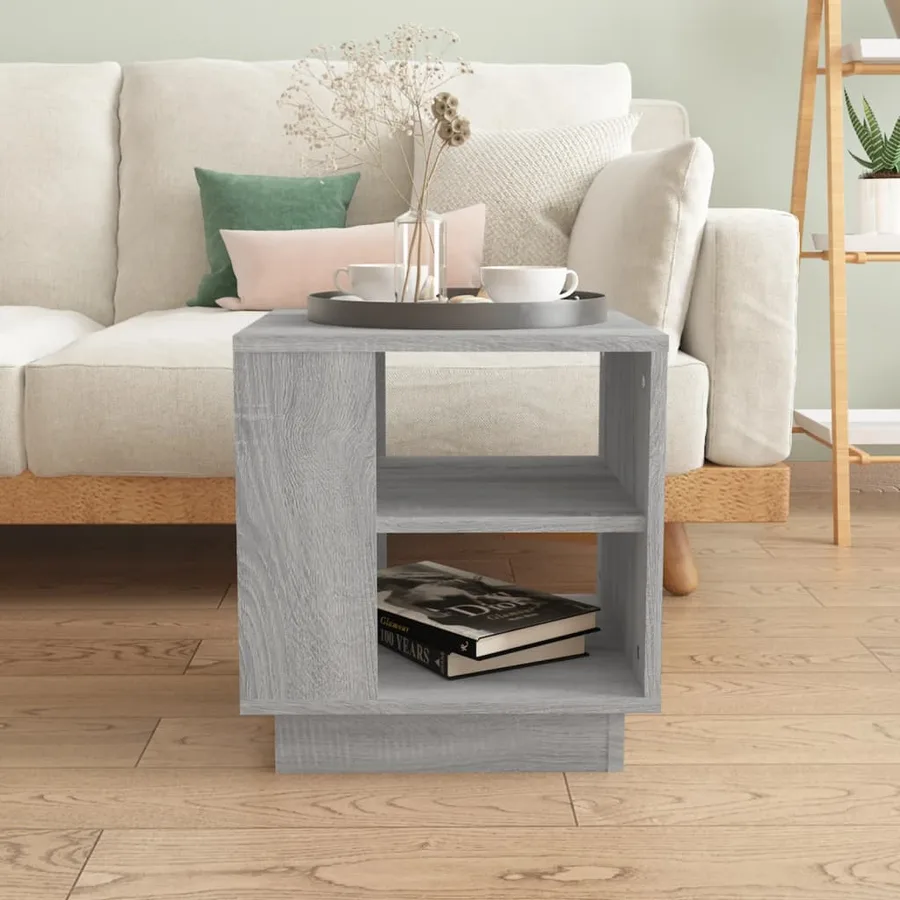 Table basse Sonoma gris 40x40x43 cm Bois d'ingénierie - 3