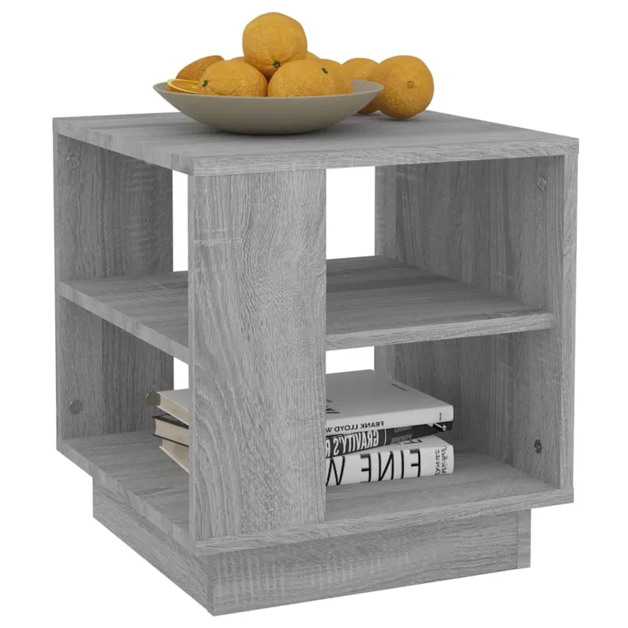Table basse Sonoma gris 40x40x43 cm Bois d'ingénierie - 6