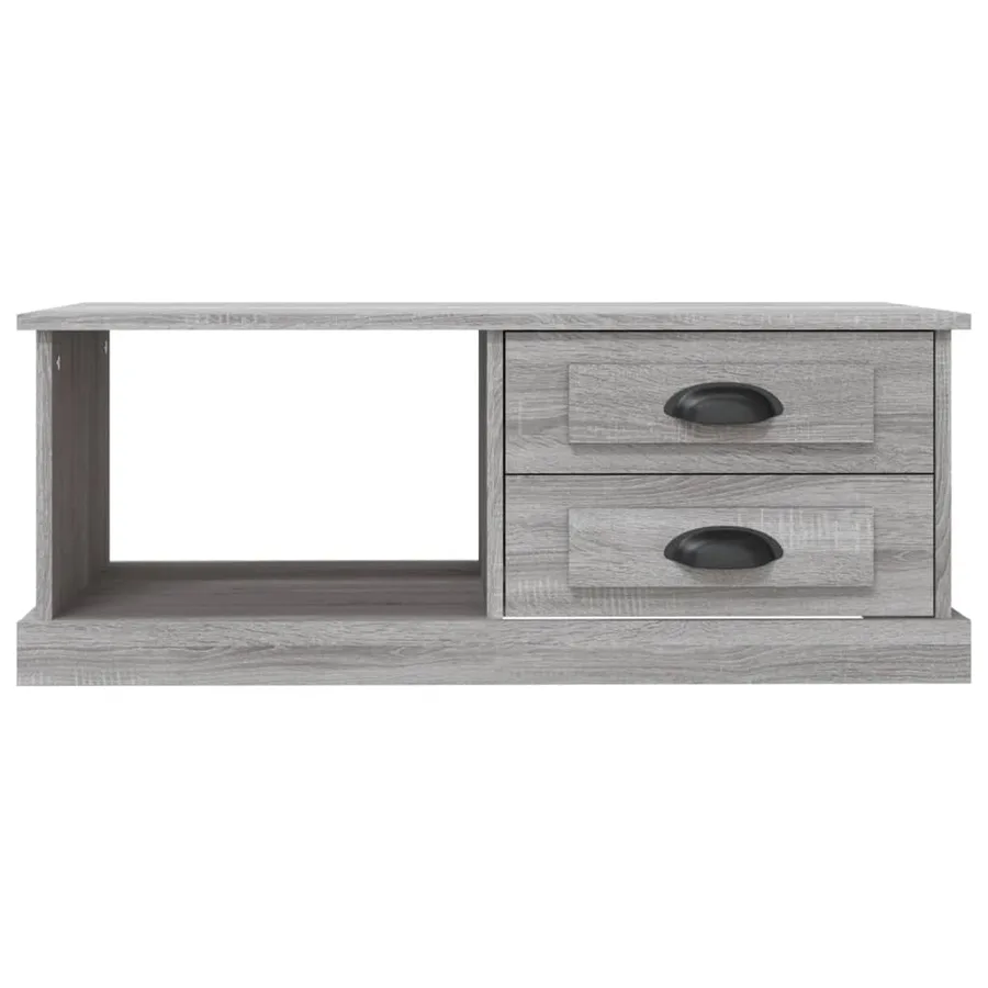 Table basse Sonoma gris 90x50x35 cm Bois d'ingénierie - 6