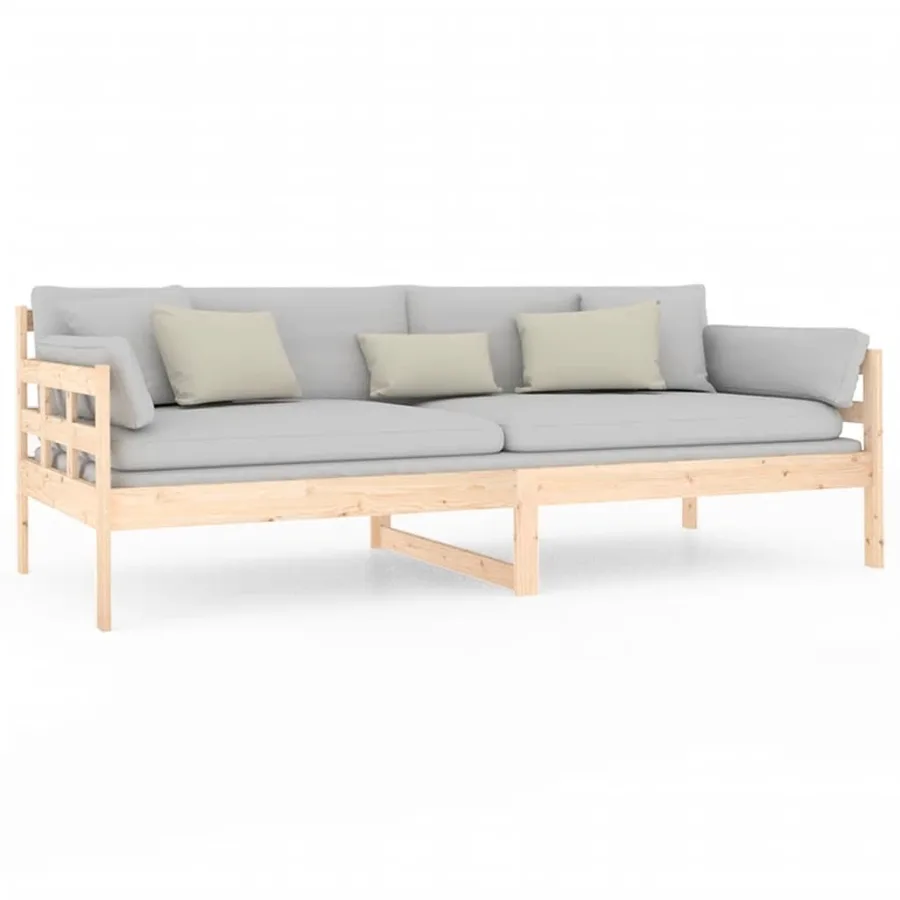 Lit de jour sans matelas bois de pin massif 90x200 cm - 5