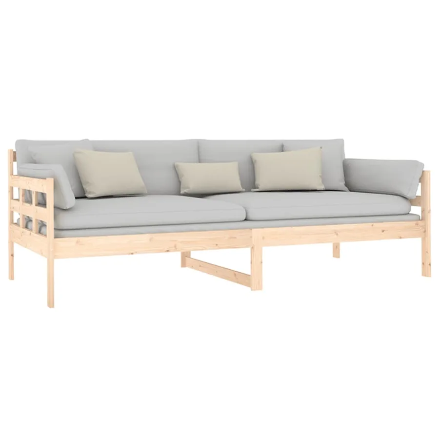Lit de jour sans matelas bois de pin massif 90x200 cm - 6