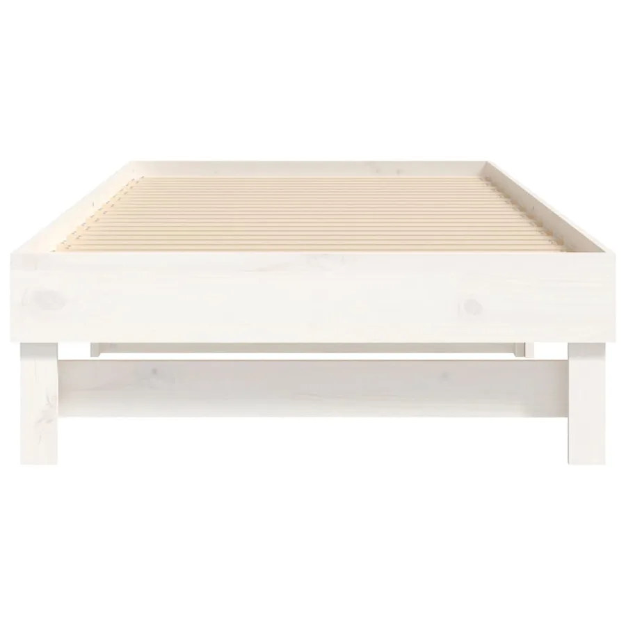 Lit coulissant sans matelas blanc 2x(100x200) cm - 9