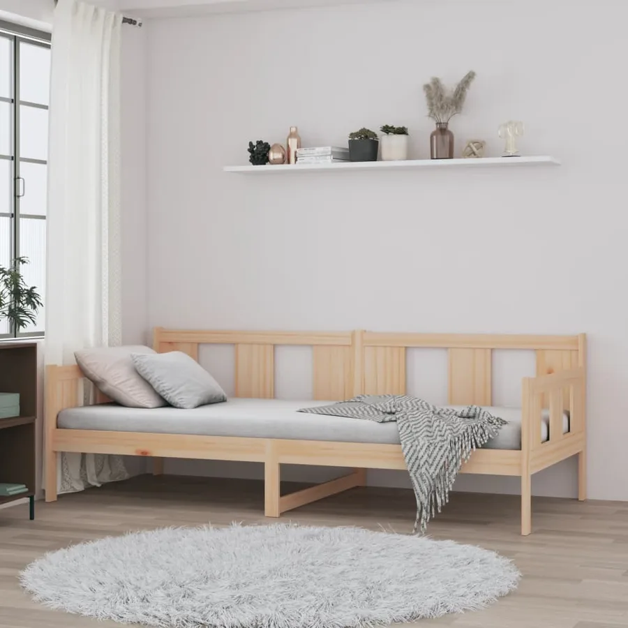 Lit de jour sans matelas bois de pin massif 90x200 cm - 4