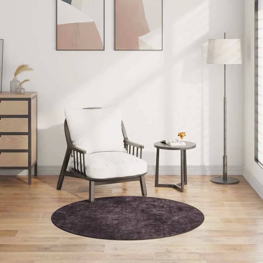 Tapis lavable φ120 cm anthracite