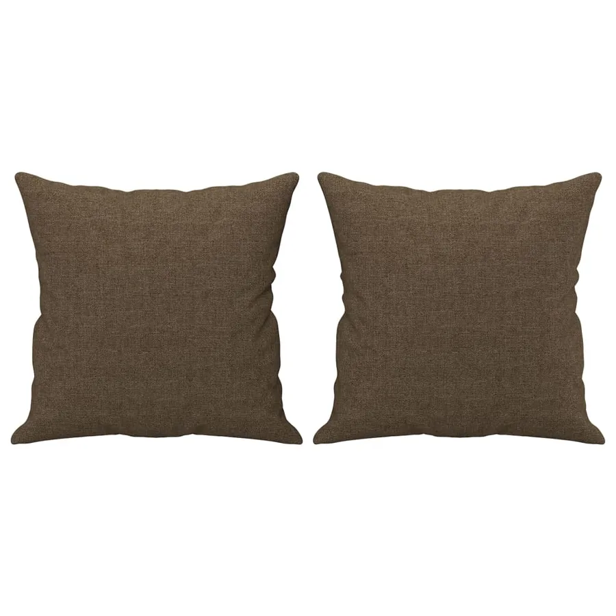 Coussins décoratifs lot de 2 Marron 40x40 cm Tissu - 2