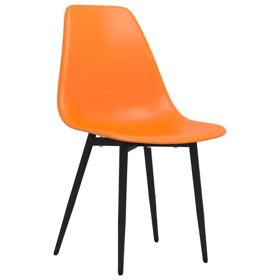 Chaises à manger lot de 2 orange PP - 3