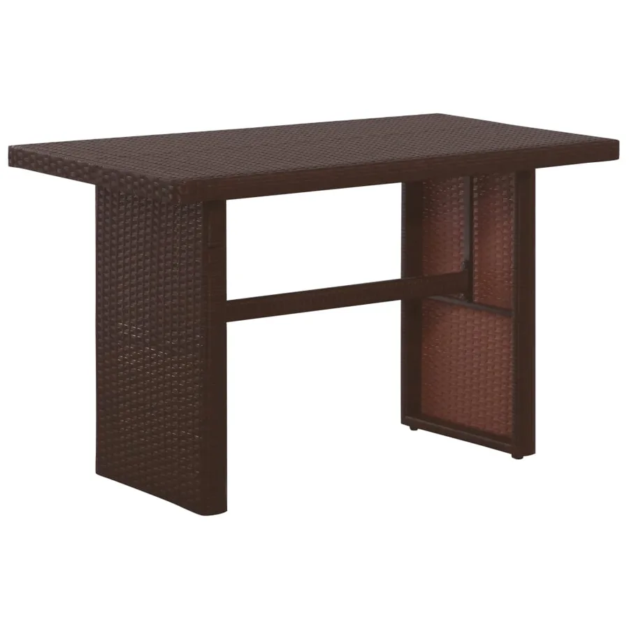 Ensemble de bistro 3 pcs avec coussins marron résine tressée - 4