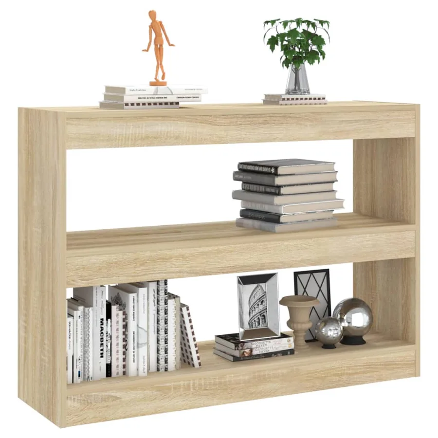 Bibliothèque/Séparateur de pièce chêne sonoma 100x30x72 cm - 5