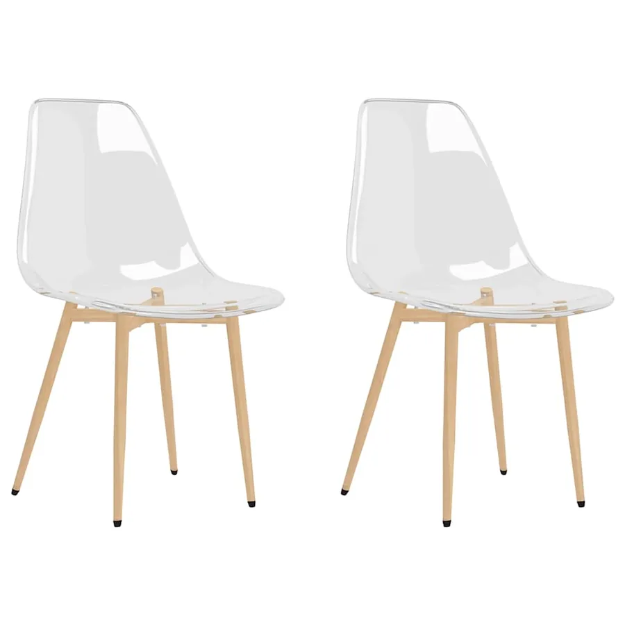 Chaises à manger lot de 2 Transparent PET - 2