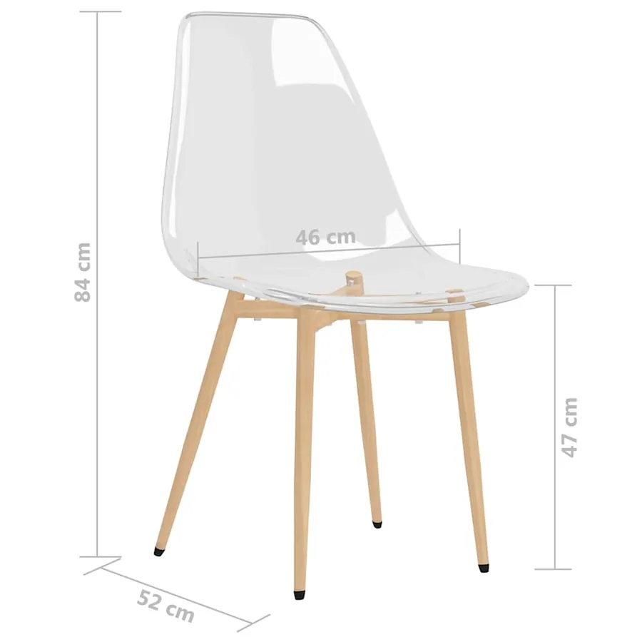 Chaises à manger lot de 2 Transparent PET - 7