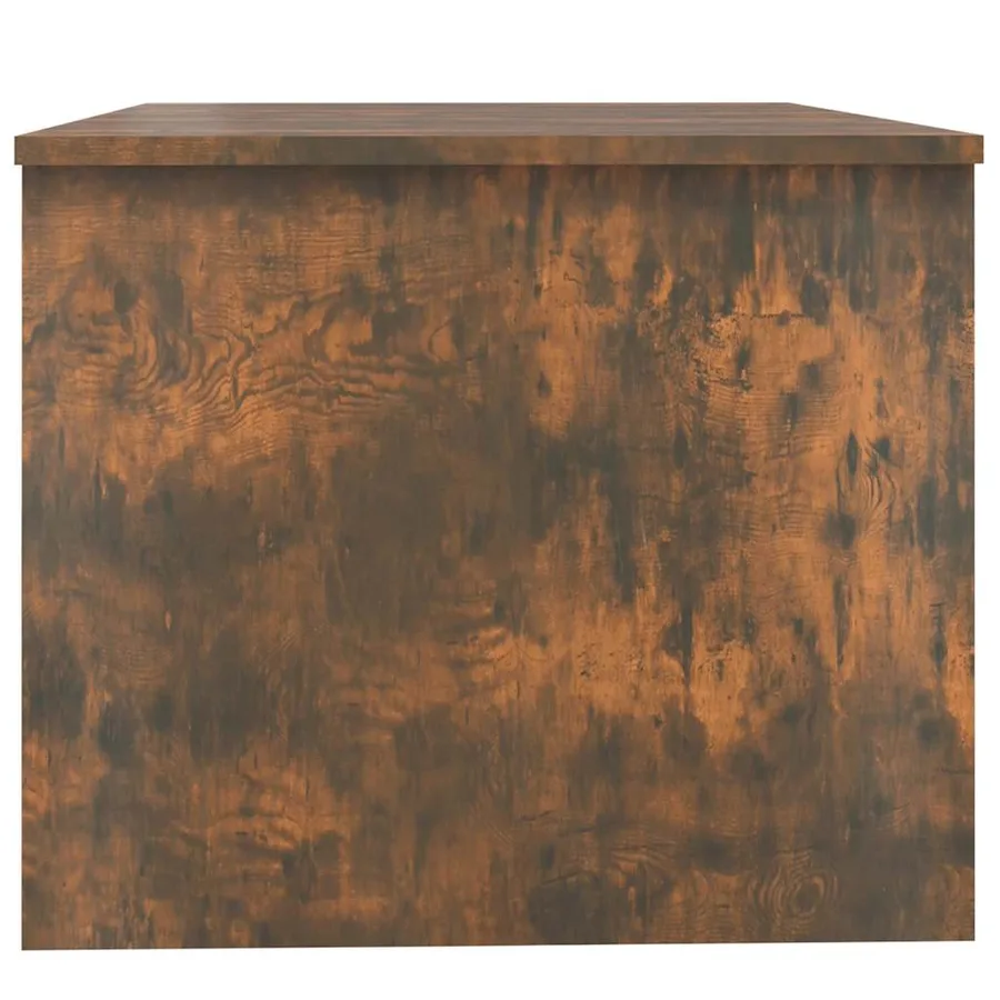 Table basse chêne fumé 80x50x42,5 cm bois d'ingénierie - 7