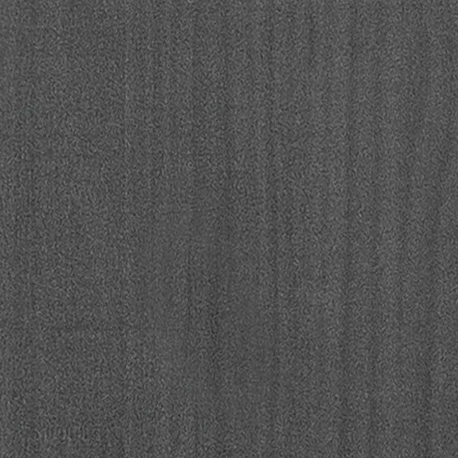 Cadre de lit sans matelas gris 200x200 cm bois massif de pin - 5