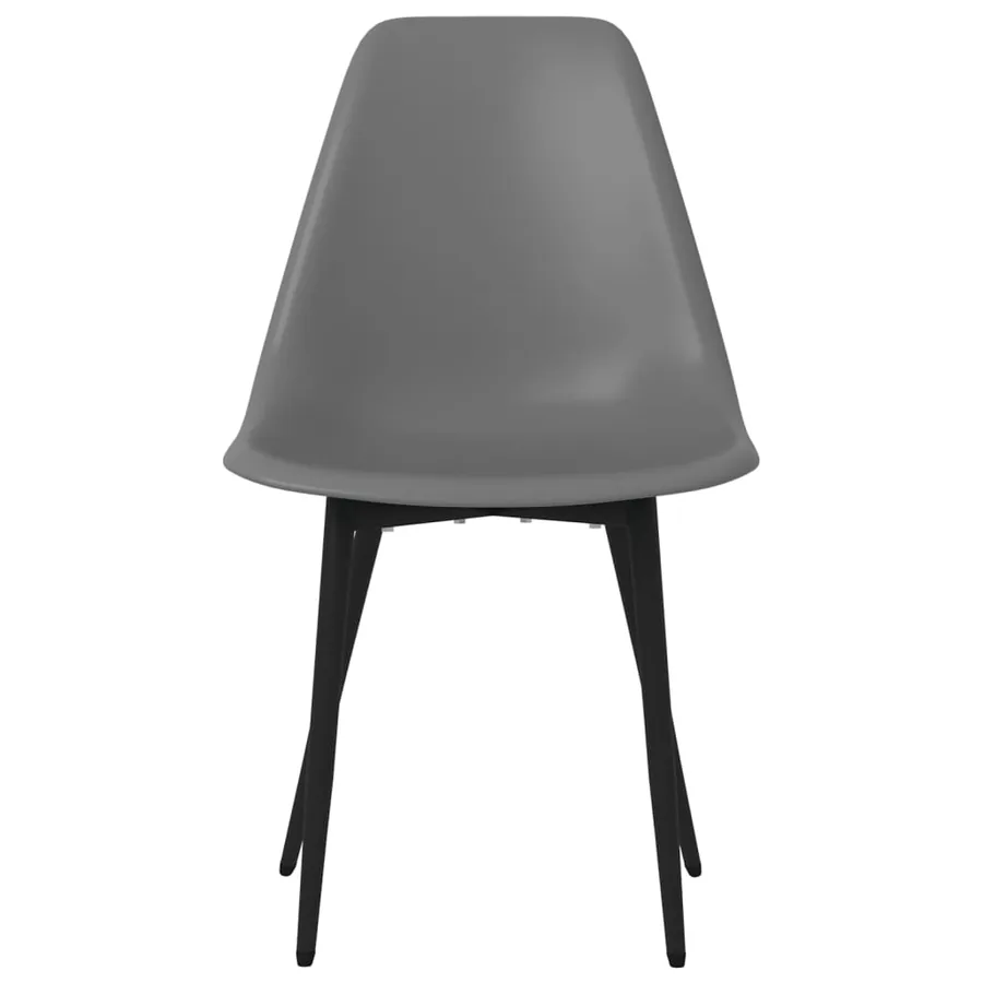 Chaises à manger lot de 6 gris PP - 4