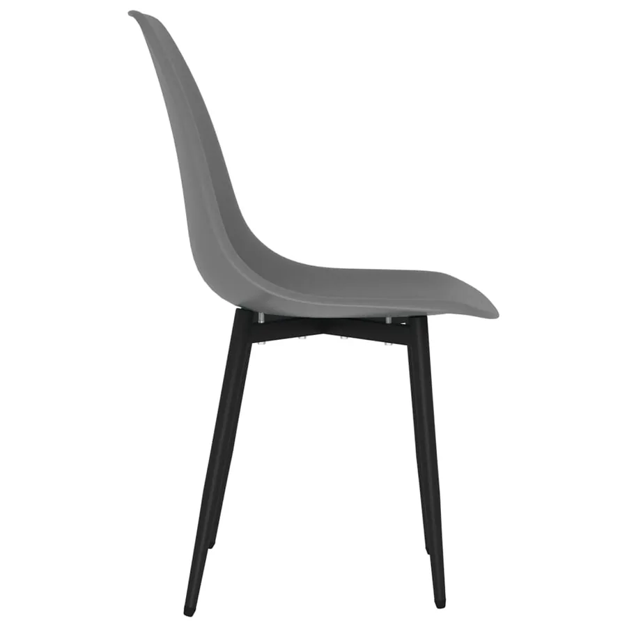 Chaises à manger lot de 6 gris PP - 5