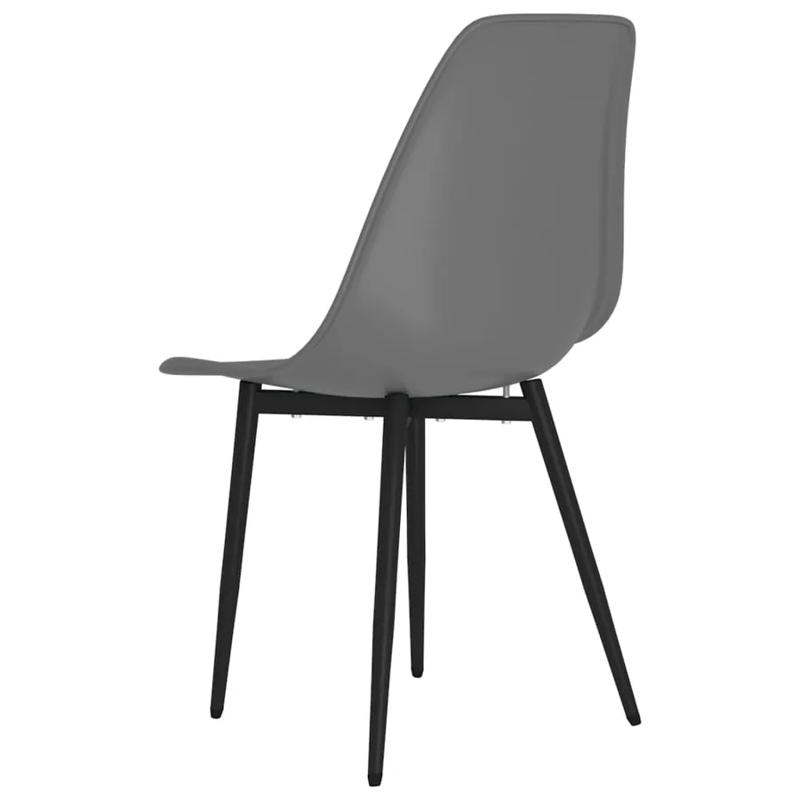 Chaises à manger lot de 6 gris PP - 6
