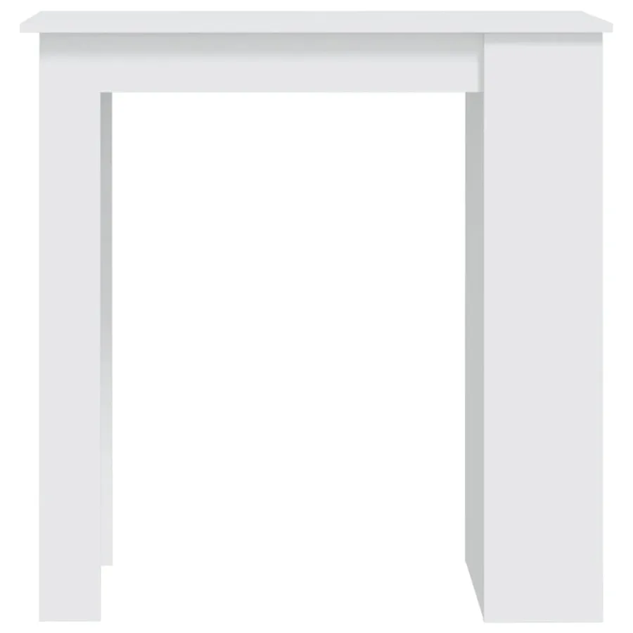 Table de bar rangement Blanc 102x50x103,5 cm Bois d'ingénierie - 5
