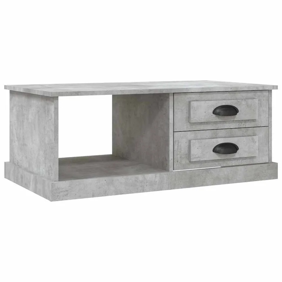 Table basse Gris béton 90x50x35 cm Bois d'ingénierie - 2