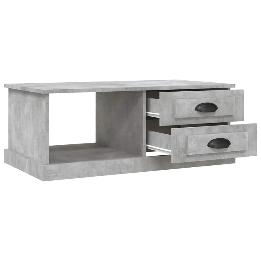 Table basse Gris béton 90x50x35 cm Bois d'ingénierie - 7