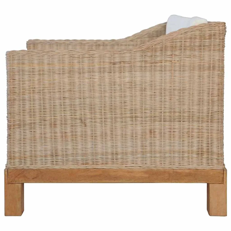 Ensemble de canapés 2 pcs avec coussins Rotin naturel - 10