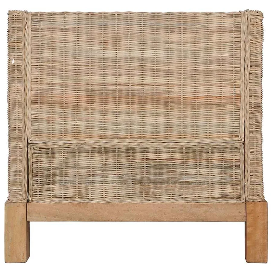 Ensemble de canapés 2 pcs avec coussins Rotin naturel - 8