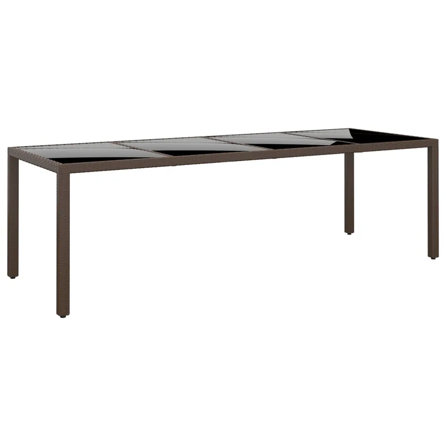 Ensemble à Manger de jardin 11pcs poly rotin et bois solide - 6