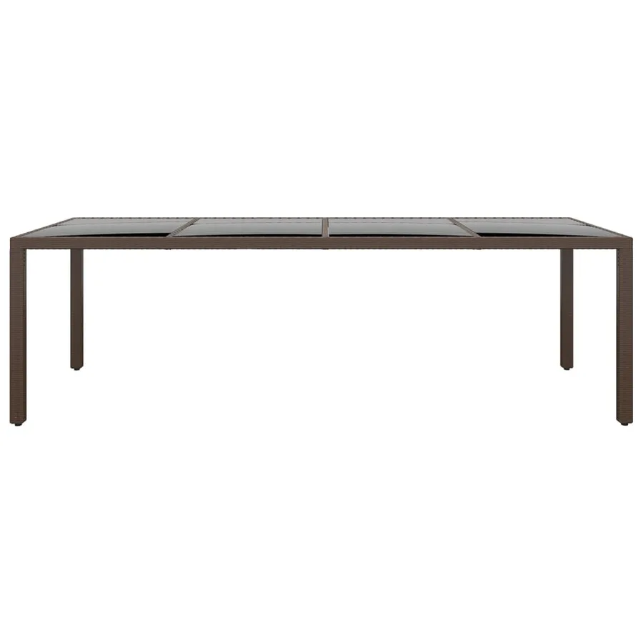 Ensemble à Manger de jardin 11pcs poly rotin et bois solide - 7