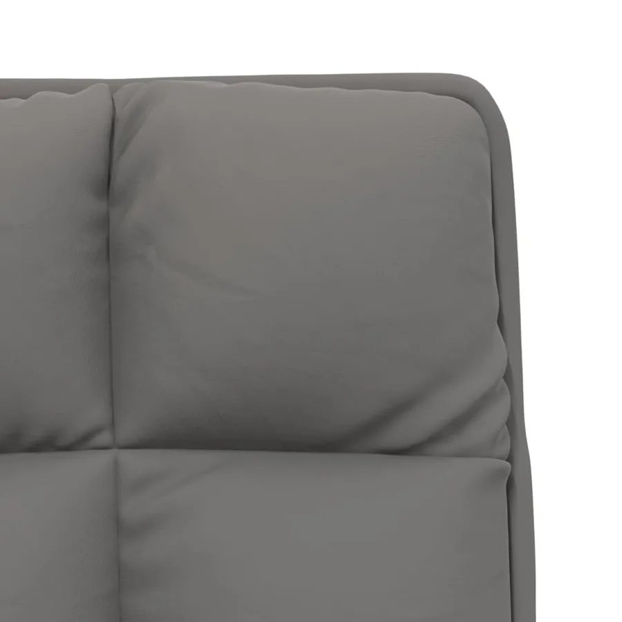 Chaise de détente avec cadre en métal Gris clair Velours - 7