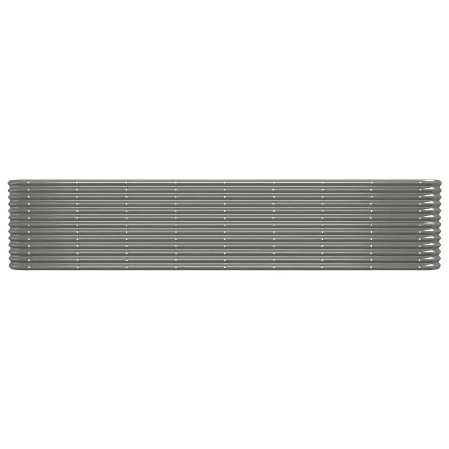 Lit surélevé de jardin Acier galvanisé 332x40x68 cm gris - 3