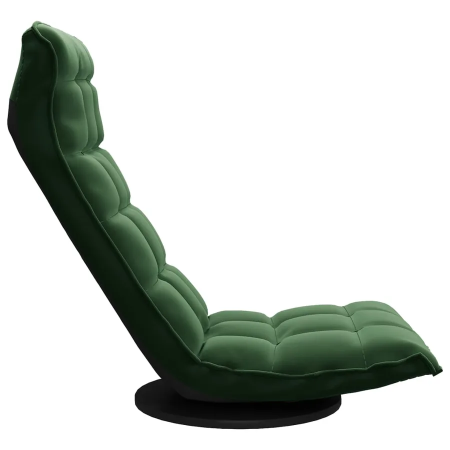 Chaise de sol pivotante Vert foncé Velours - 4