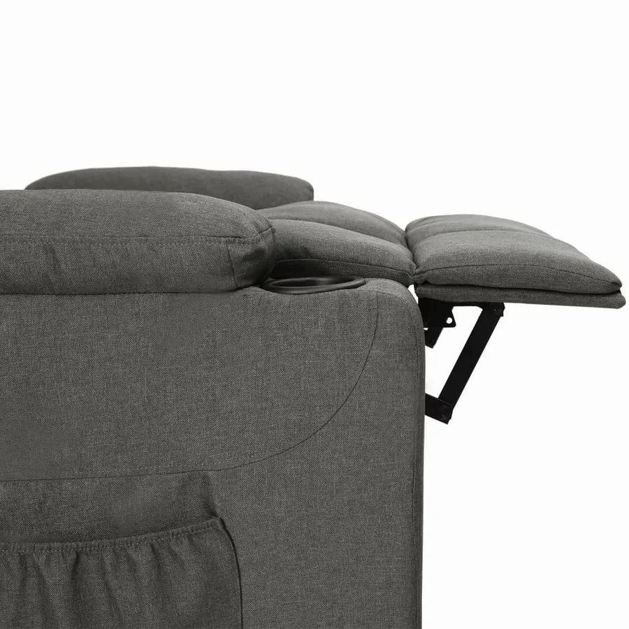 Fauteuil inclinable Gris foncé Tissu - 6