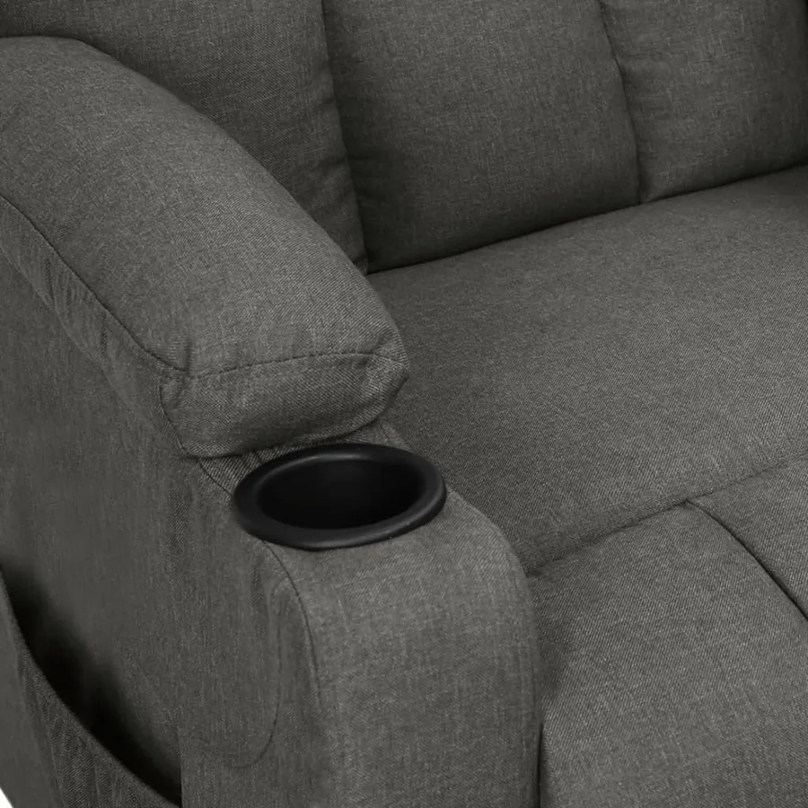 Fauteuil inclinable Gris foncé Tissu - 7