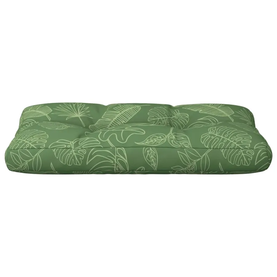 Coussin de palette motif de feuilles 70x40x12 cm tissu - 5